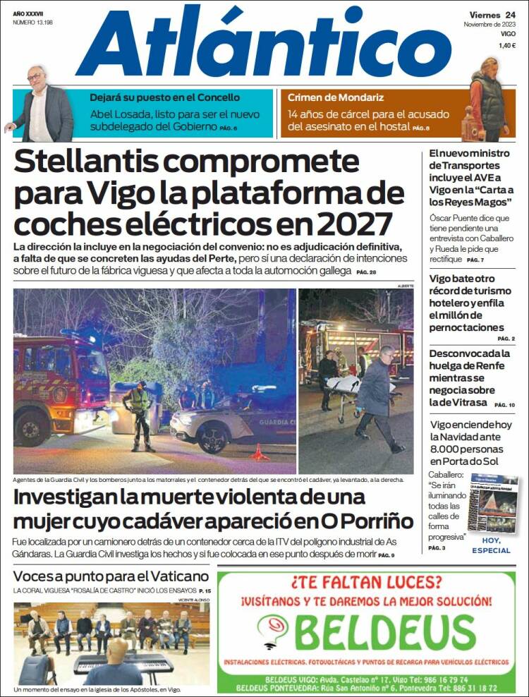 Portada de Atlántico Diario (España)