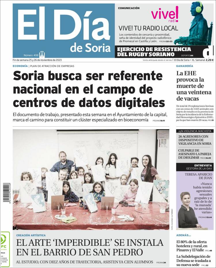 Portada de El Día de Soria (Espagne)