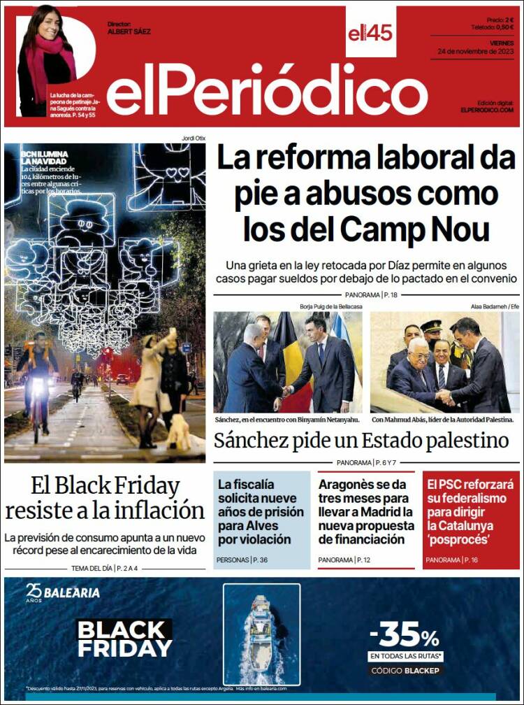 Portada de El Periódico (España)