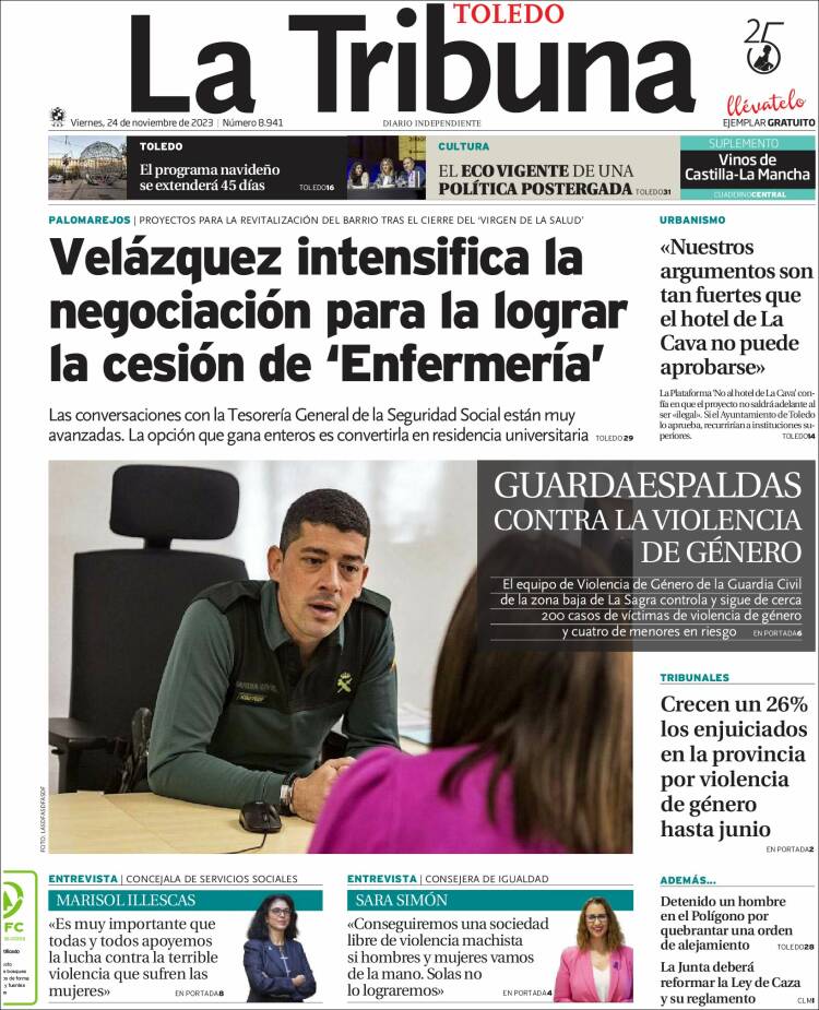 Portada de La Tribuna de Toledo (España)