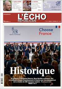 Portada de L'Echo Républicain (Francia)