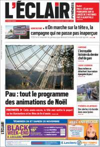 Portada de L'Eclair des Pyrénées (Francia)
