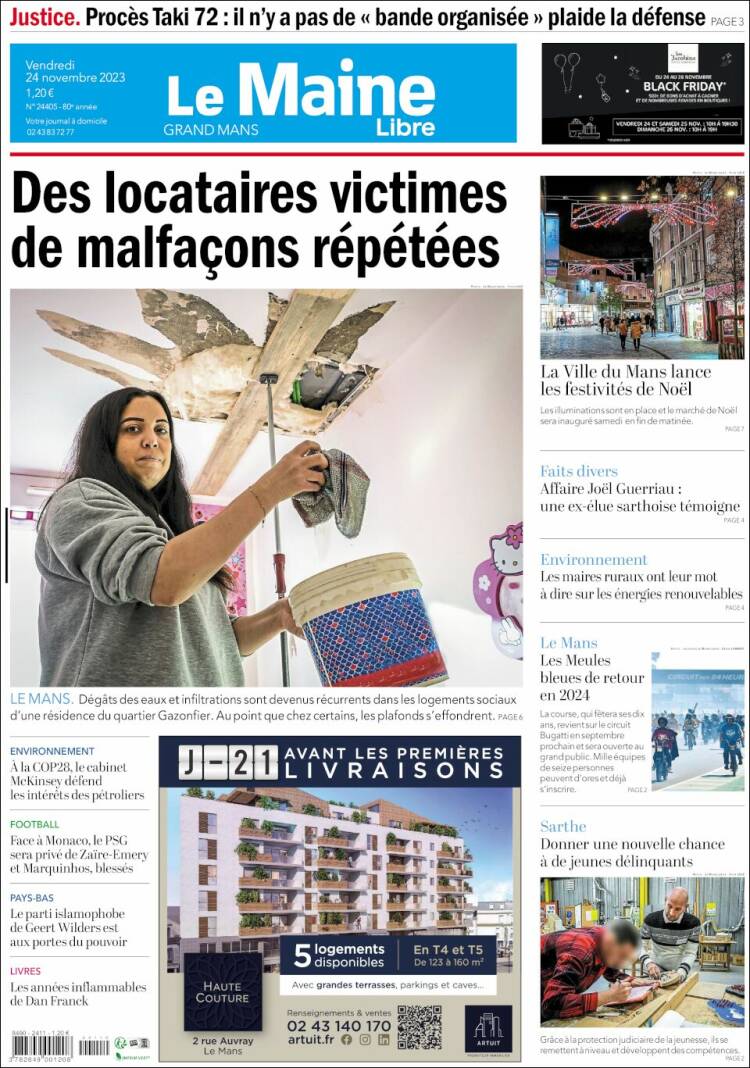 Portada de Le Maine Libre (Francia)