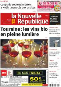 Portada de La Nouvelle Republique (Francia)