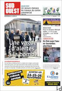 Portada de Sud Ouest (Francia)