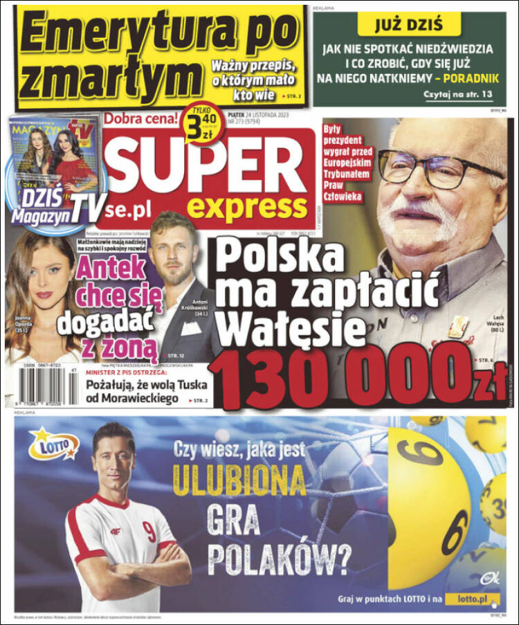 Portada de Super Express (Polonia)