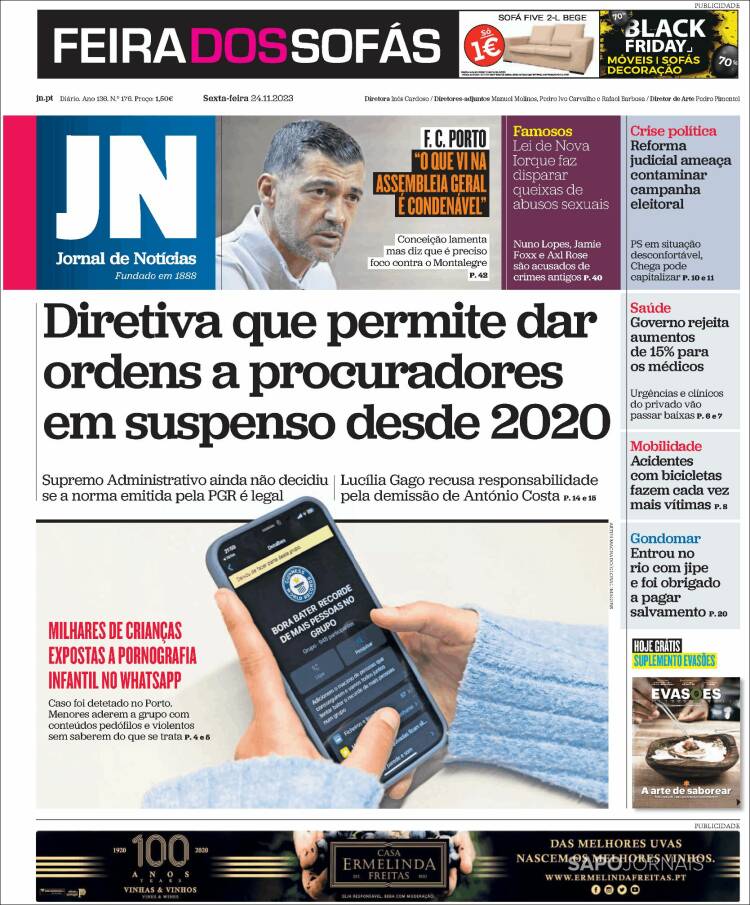 Portada de Jornal de Notícias (Portugal)