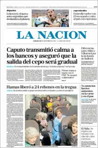 Portada de La Nación (Argentina)