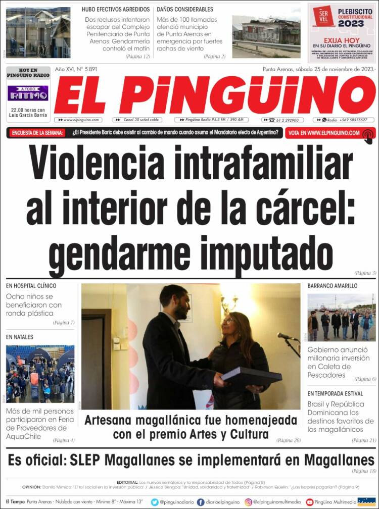 Portada de El Pingüino (Chile)