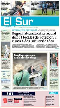 Portada de El Sur (Chile)
