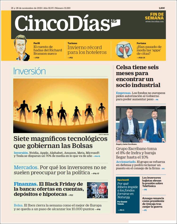 Portada de Cinco Días (España)