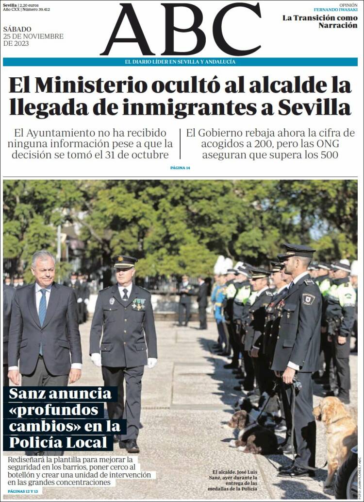 Portada de ABC - Sevilla (España)