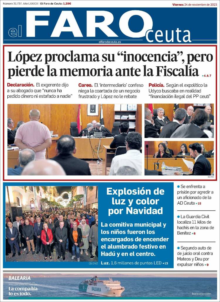 Portada de El Faro de Ceuta (España)
