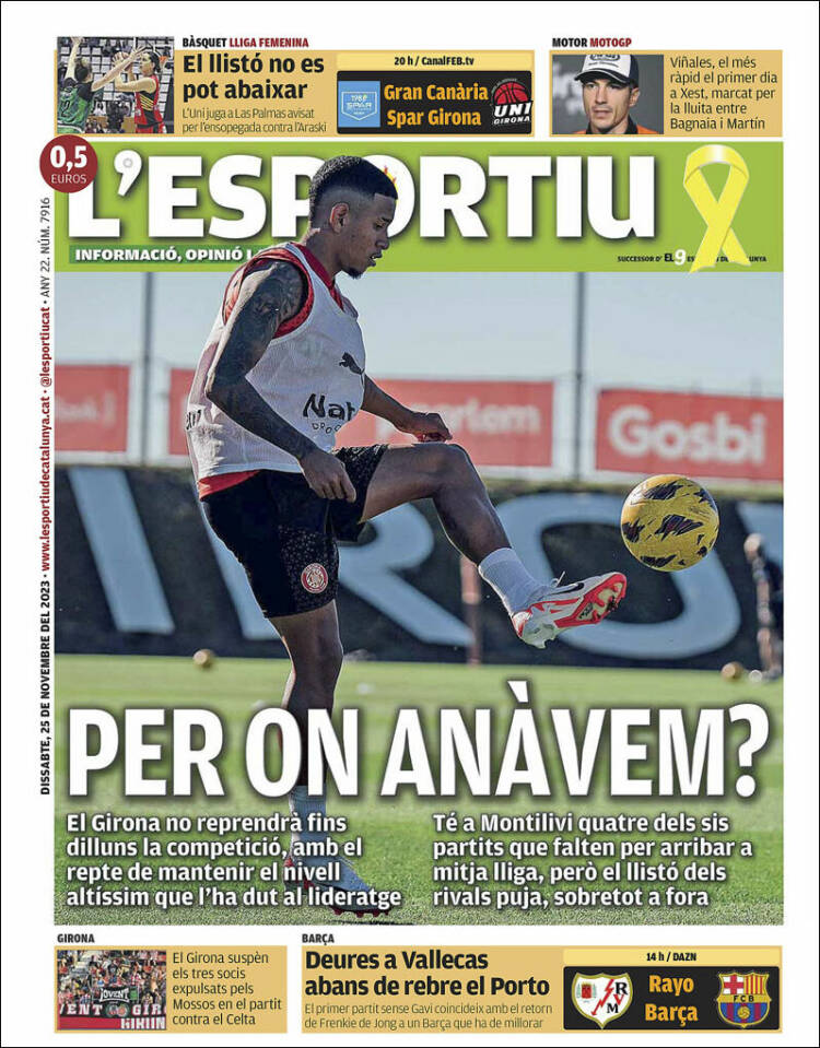 Portada de L'Esportiu : Girona (España)