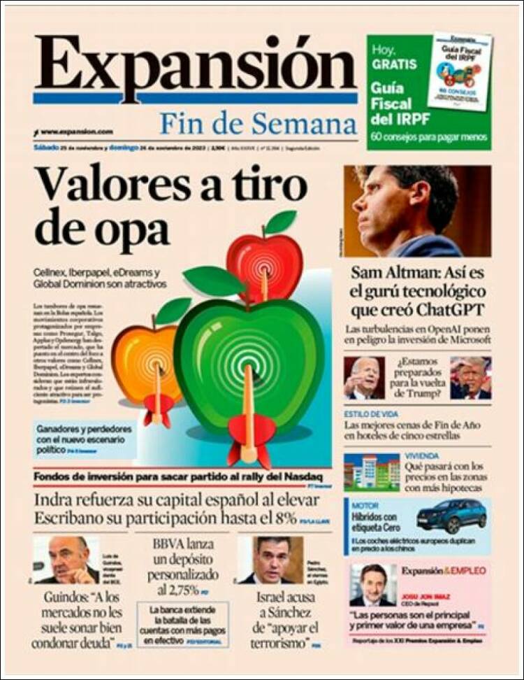 Portada de Expansión (España)