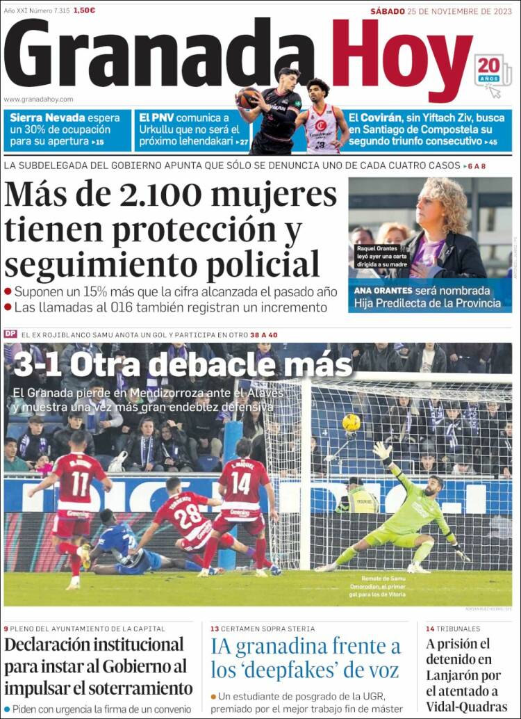 Portada de Granada Hoy (España)