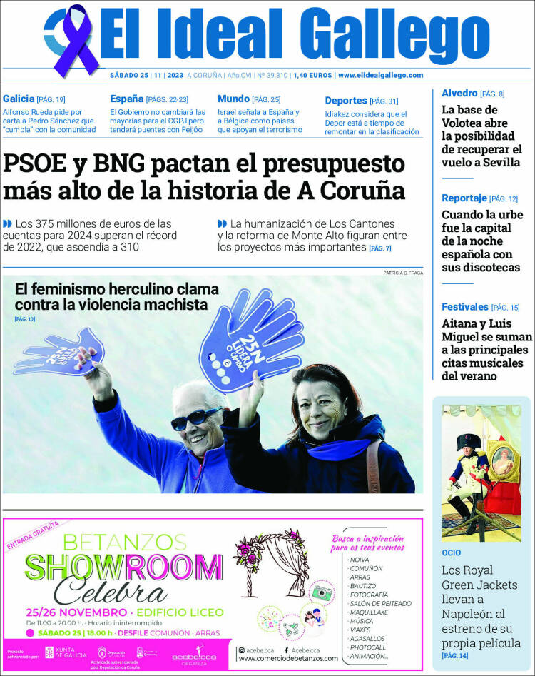 Portada de El Ideal Gallego (España)