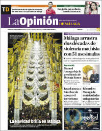 Portada de La Opinión de Málaga (España)