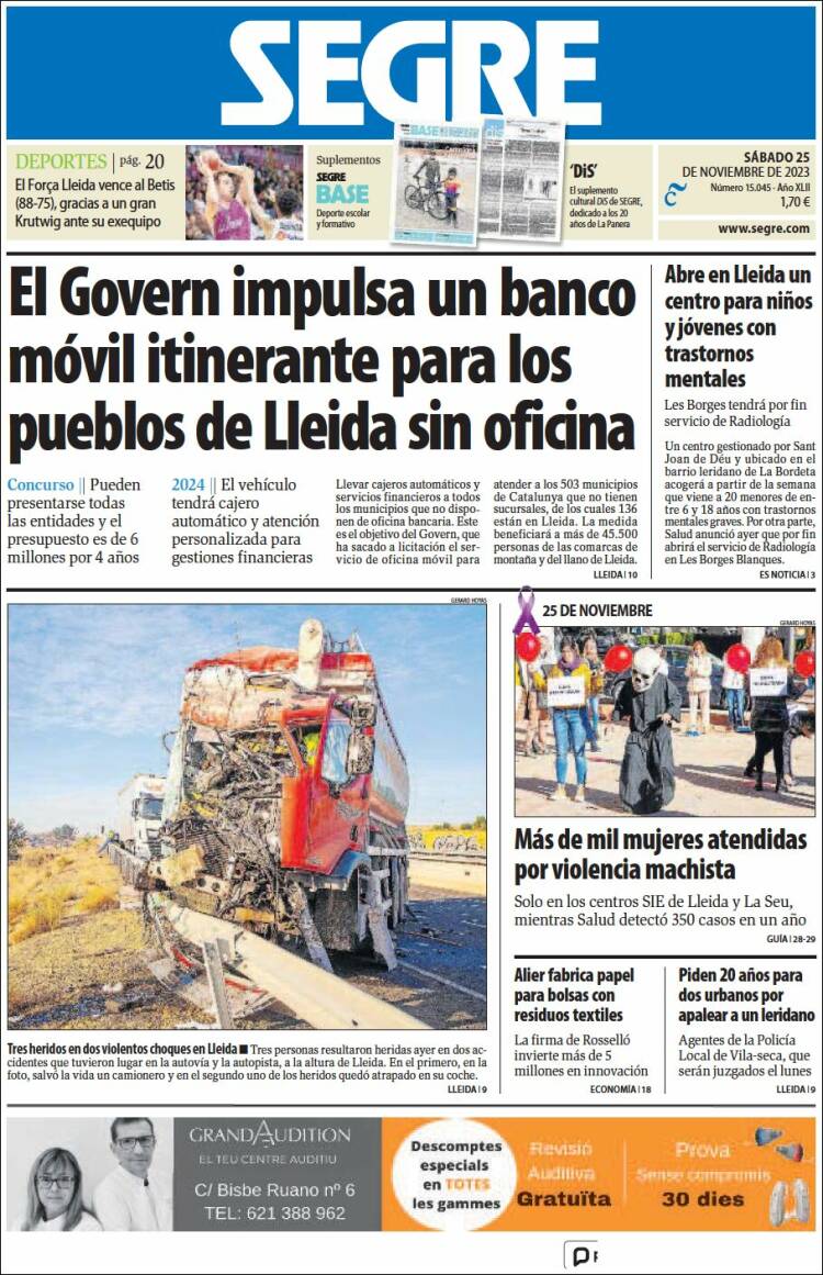 Portada de Segre  (España)