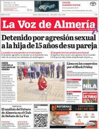 Portada de La Voz de Almería (España)