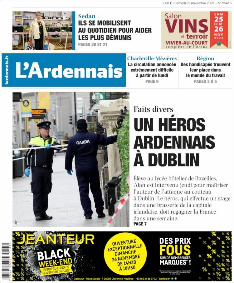 Portada de L'Ardenais (Francia)