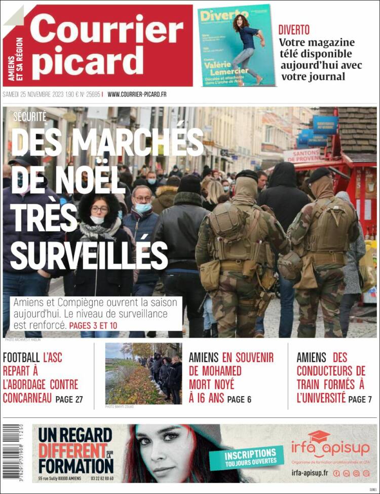 Portada de Courrier Picard (Francia)