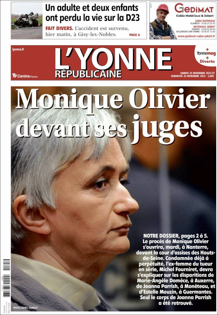 Portada de L'Yonne-Républicaine (Francia)