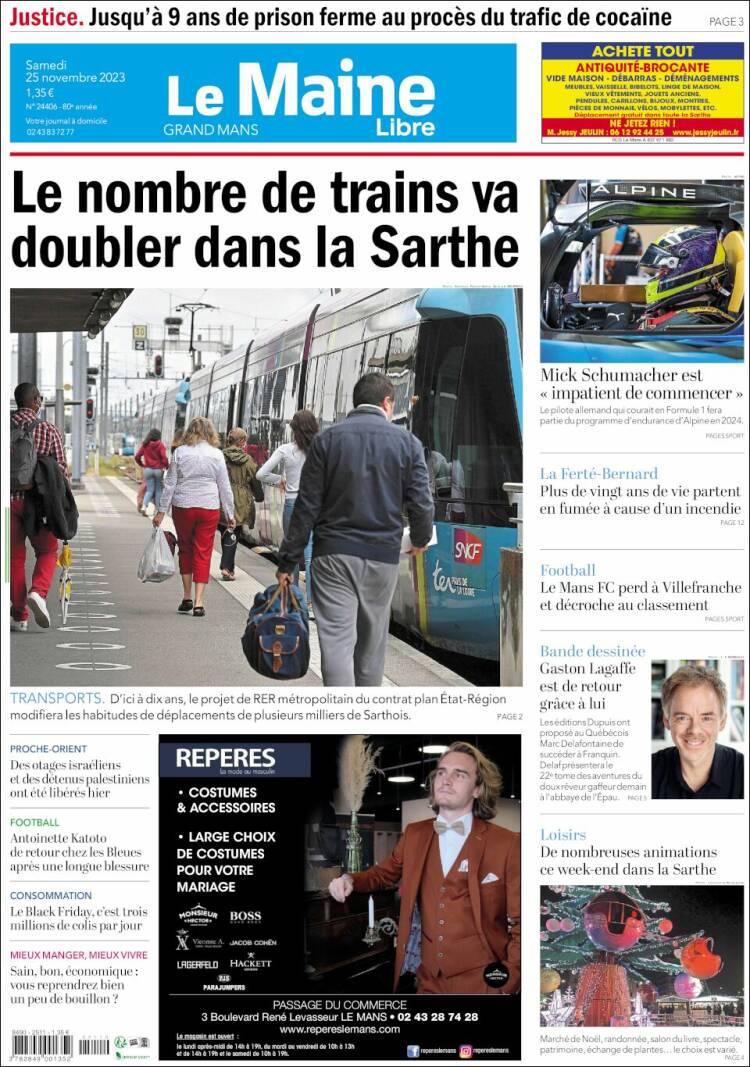 Portada de Le Maine Libre (Francia)