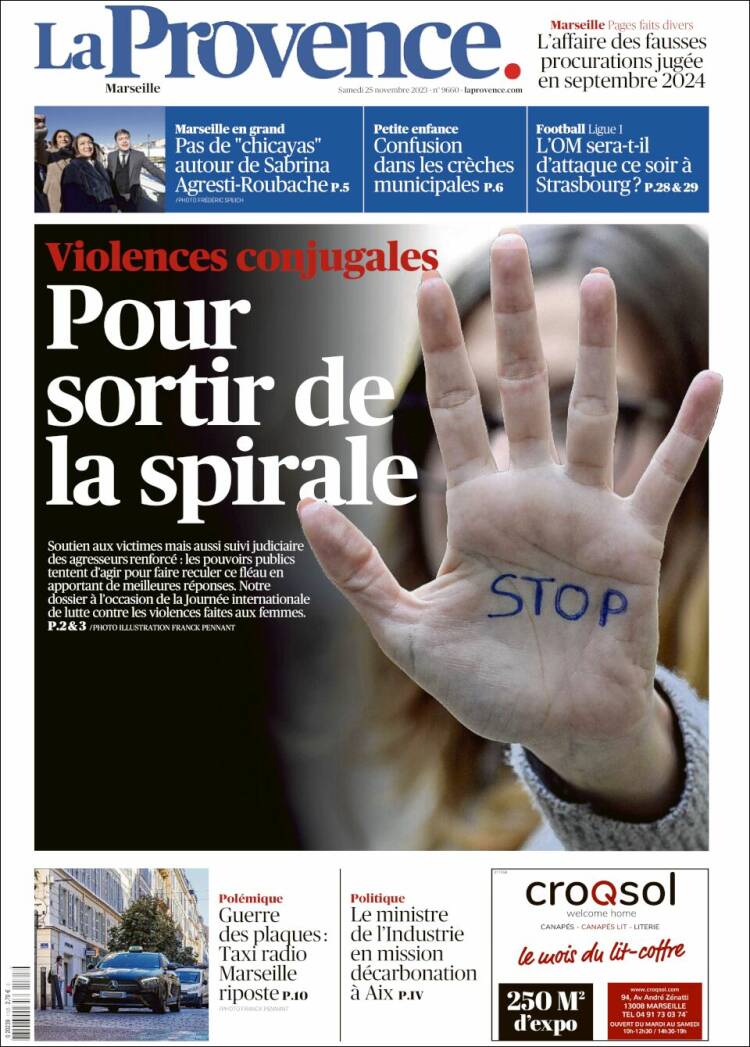 Portada de La Provence (Francia)