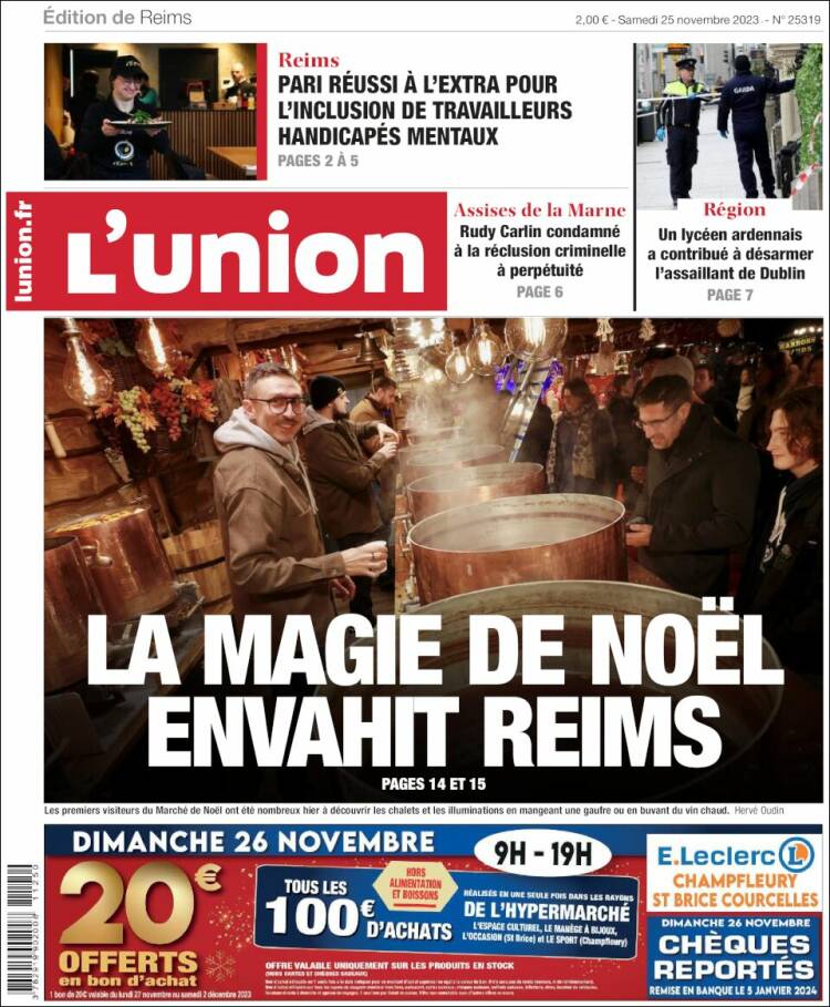 Portada de L'Union (Francia)