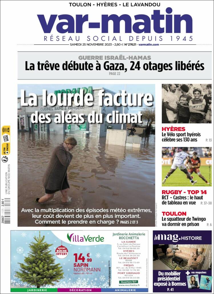 Portada de Var-Matin (Francia)