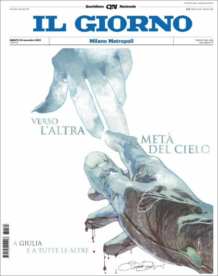 Portada de Il Giorno (Italia)