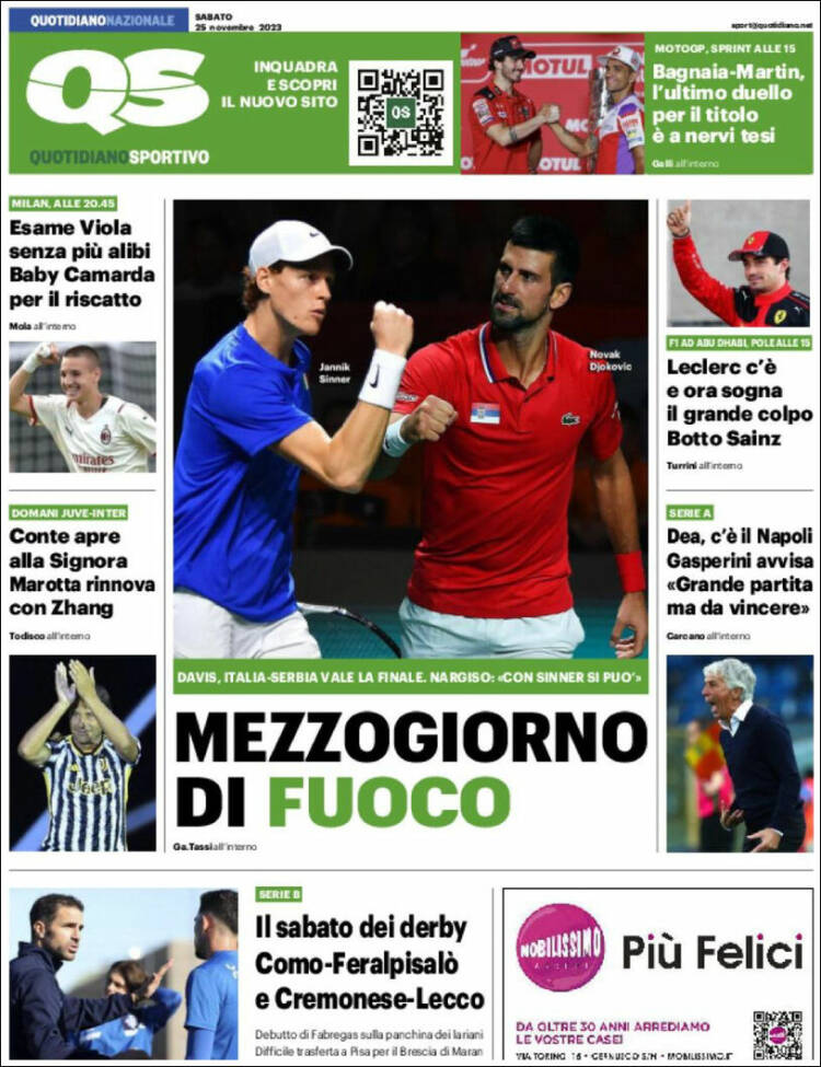 Portada de Quotidiano Sportivo (Italia)