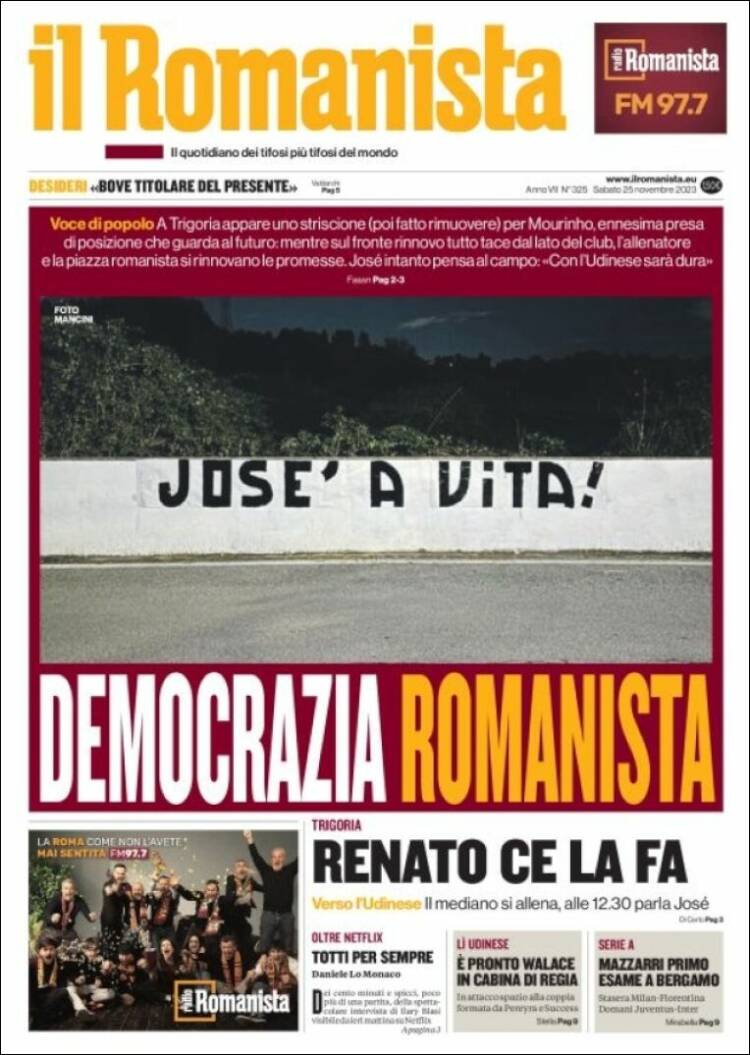 Portada de Romanista (Italia)