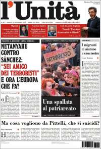Portada de l'Unità (Italia)
