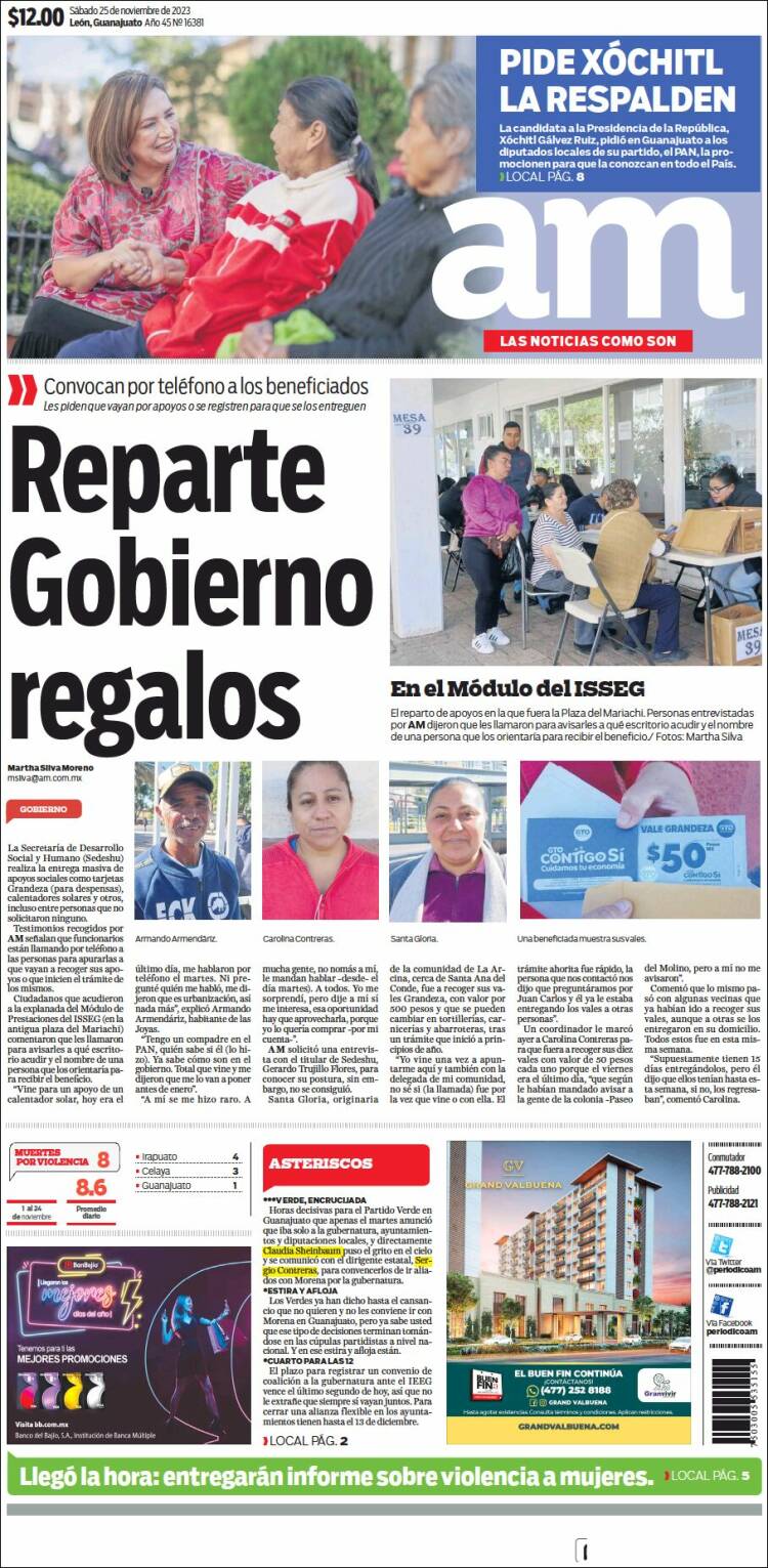 Portada de Al Día A.M. (México)