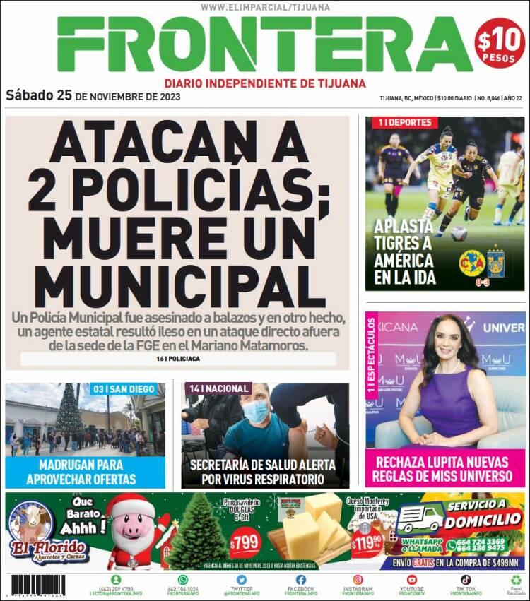 Portada de Frontera (México)