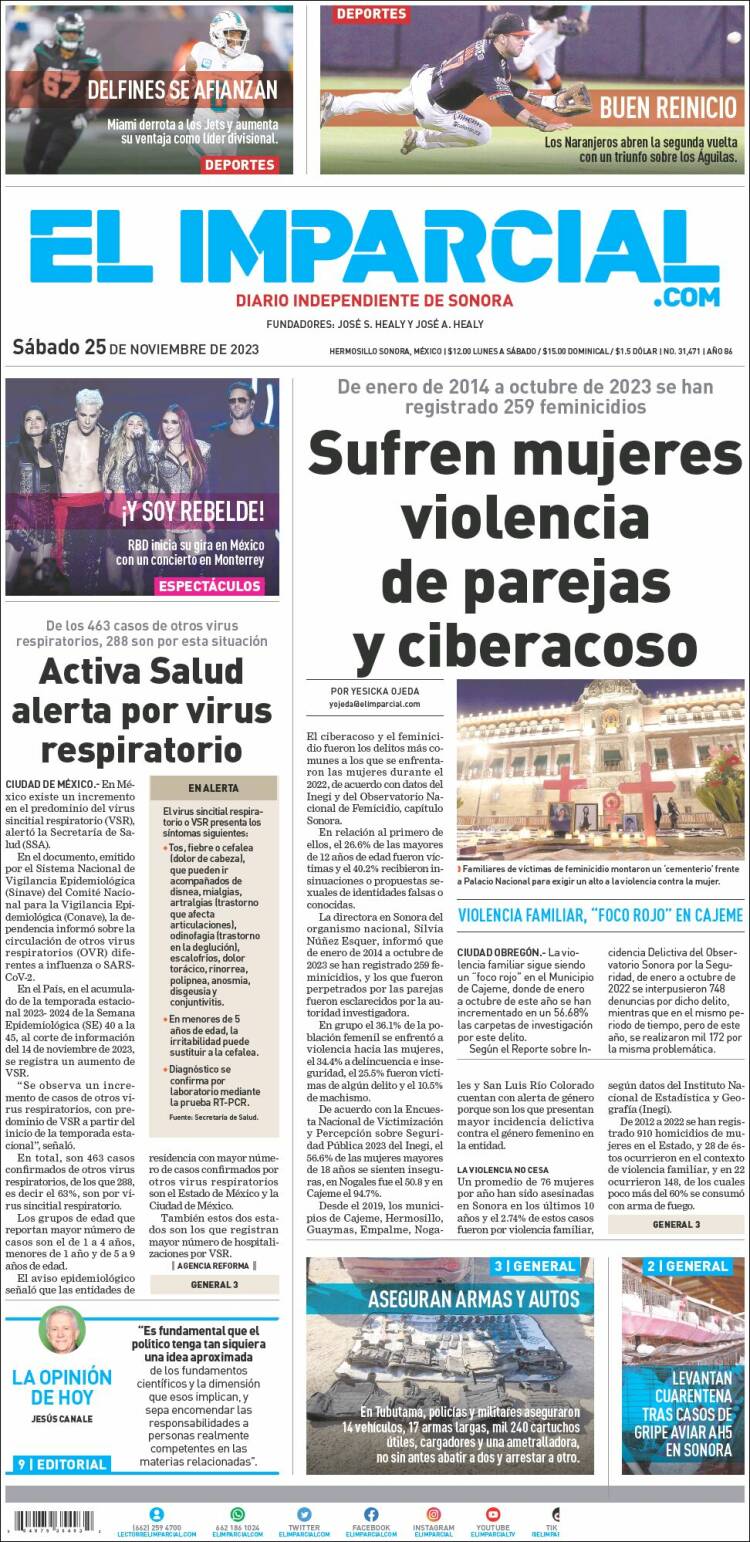 Portada de El Imparcial (México)