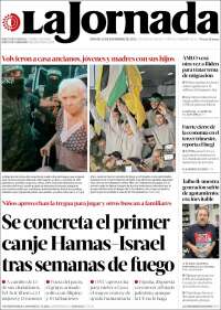 Portada de La Jornada (México)