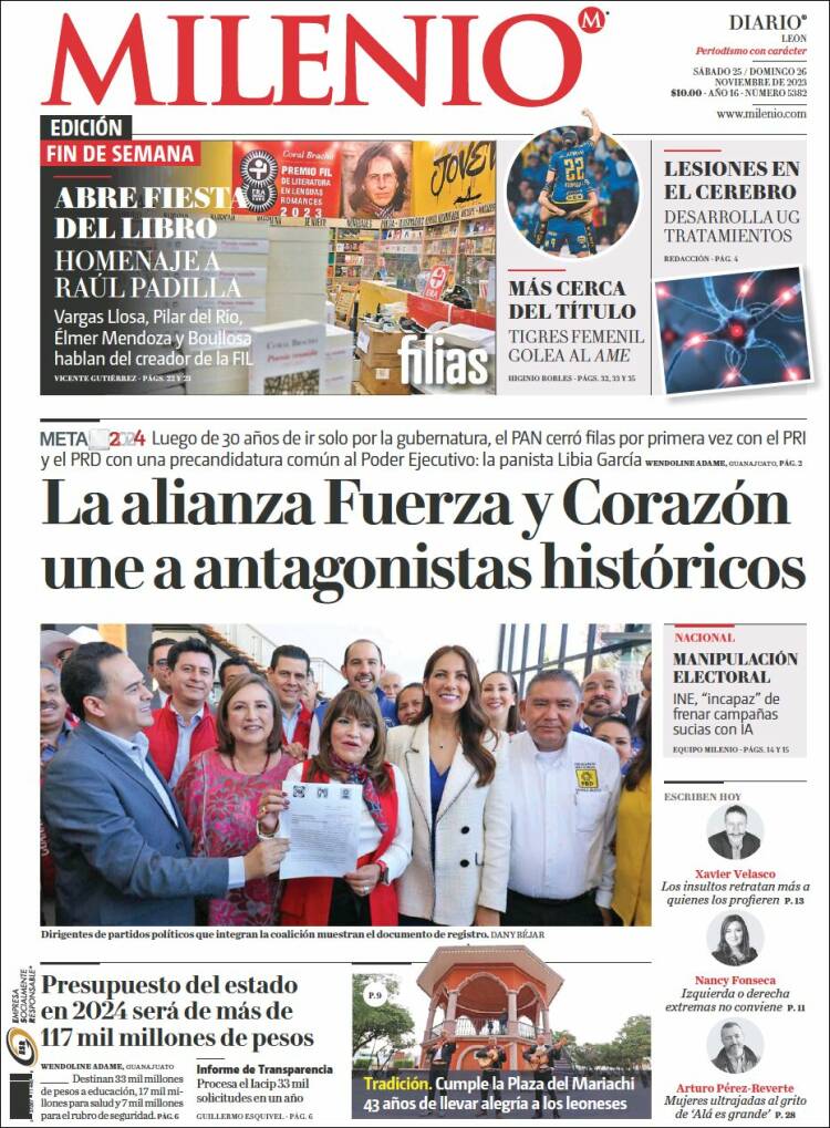 Portada de Milenio de León (México)