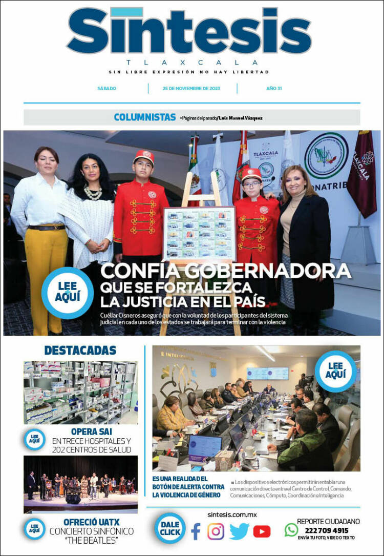 Portada de Síntesis de Tlaxcala (México)
