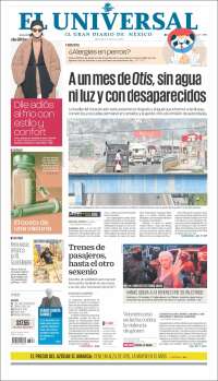Portada de El Universal (México)
