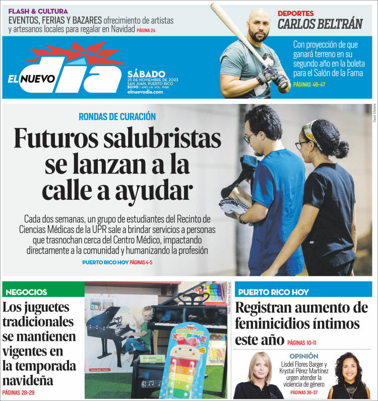 Portada de El Nuevo Día (Puerto Rico)