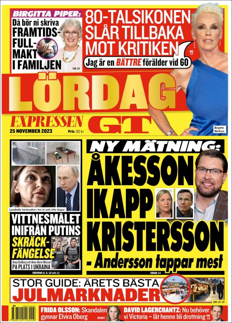 Portada de Göteborgstidningen (Suecia)