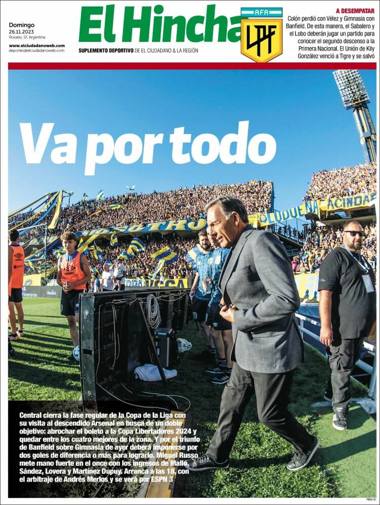 Portada de El Hincha (Argentina)