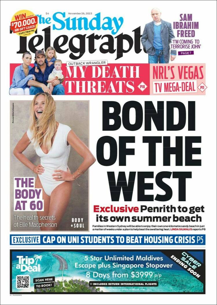 Portada de The Daily Telegraph (Australia)