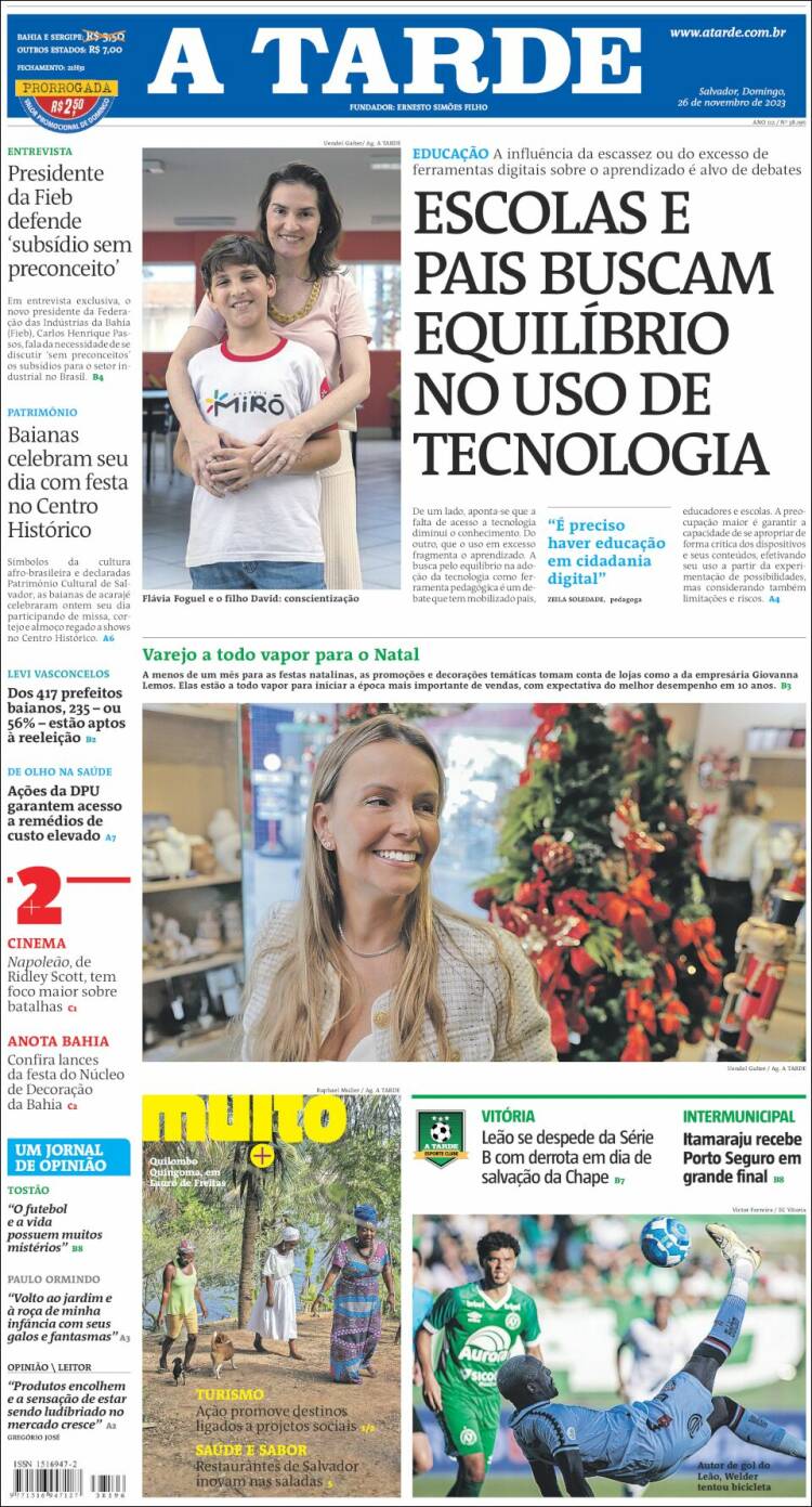 Portada de Diário A Tarde (Brasil)