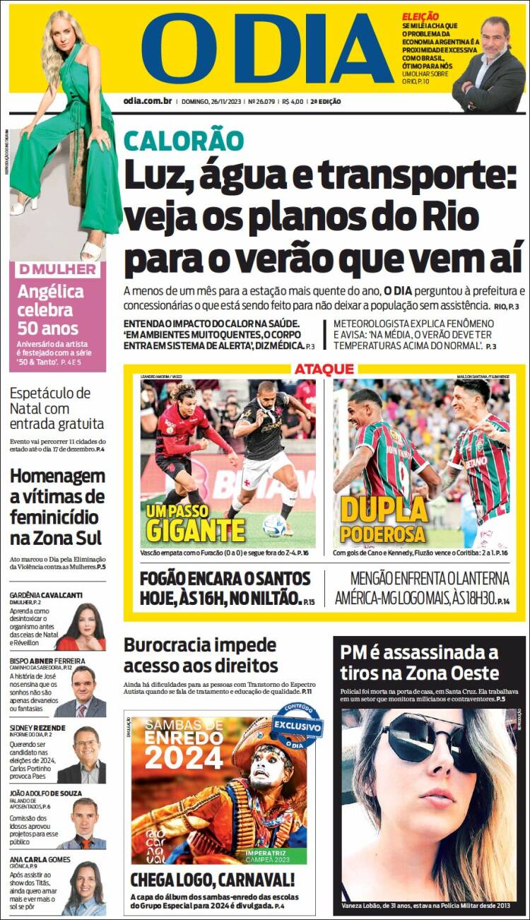 Portada de O Dia (Brasil)