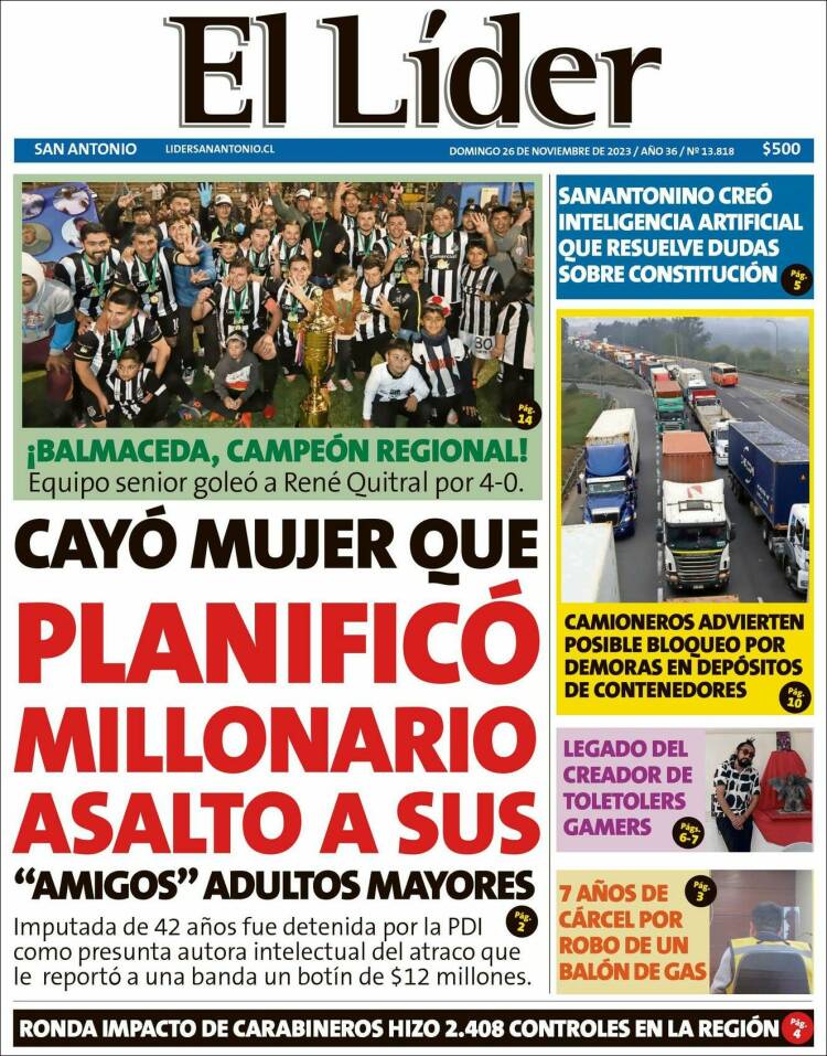 Portada de Lider de San Antonio (Chile)