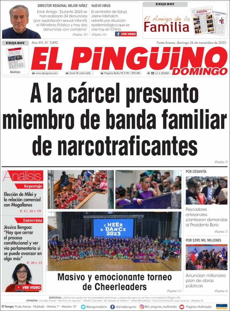 Portada de El Pingüino (Chile)